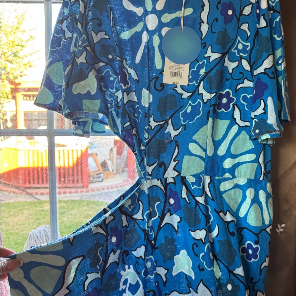 Target Blue and White Floral Jumper ( Palooza style)